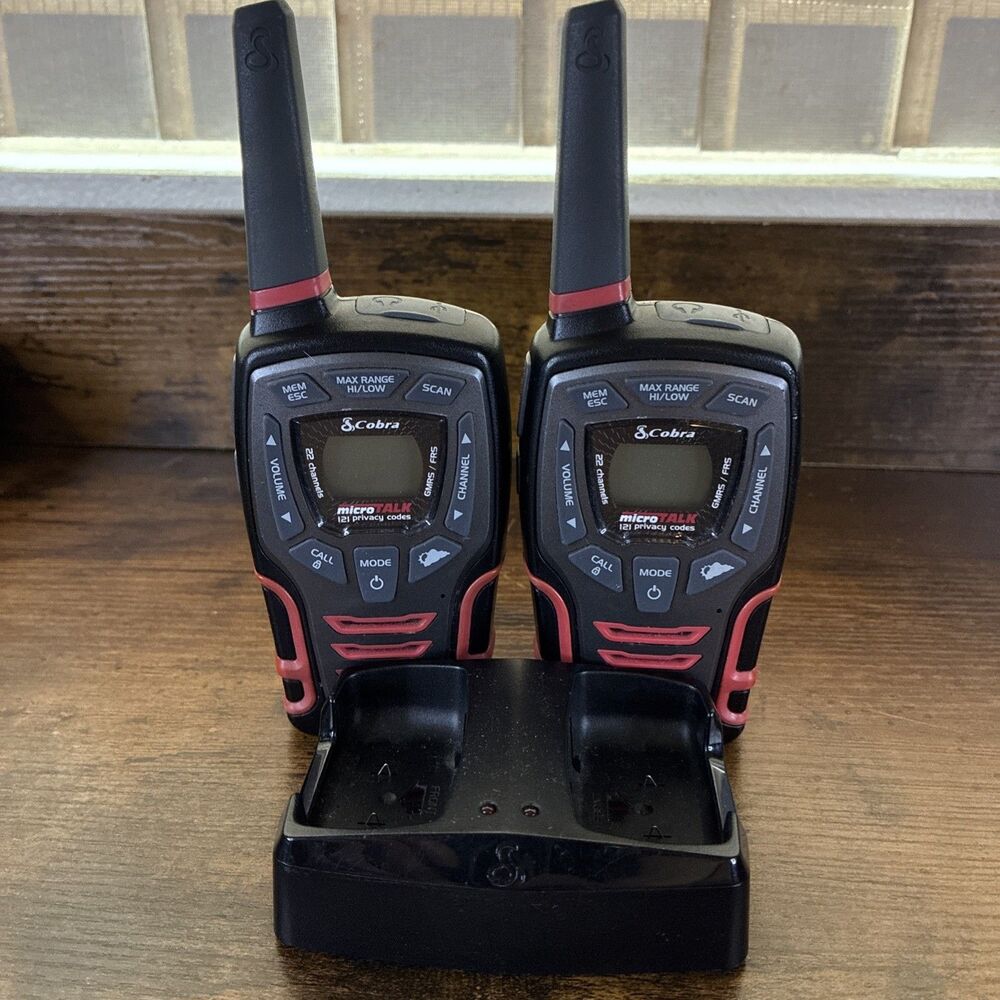 COBRA ACXT545 Walkie Talkies WaterProof Rechargeable 28-Mile 2-Way Radios 2 Pack